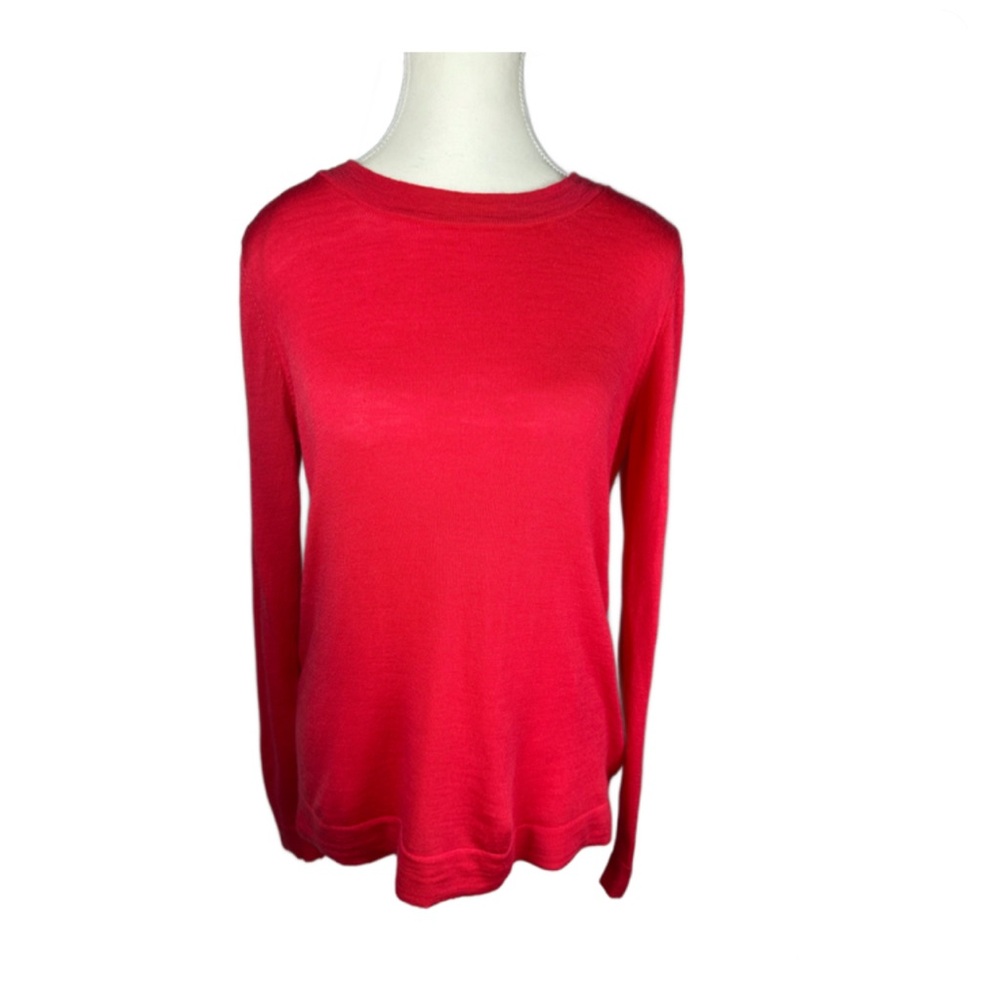 Cynthia Rowley Vibrant Red Long Sleeve Blouse Size L